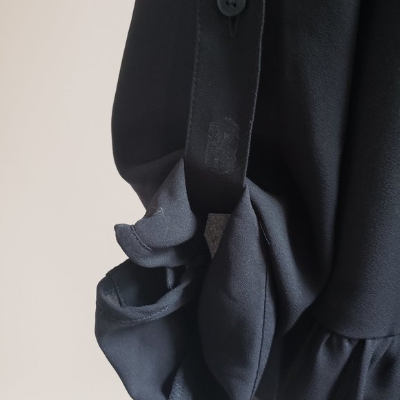 EXPRESS | Sheer Blouse Ruffle Bottom - Picture 7 of 10